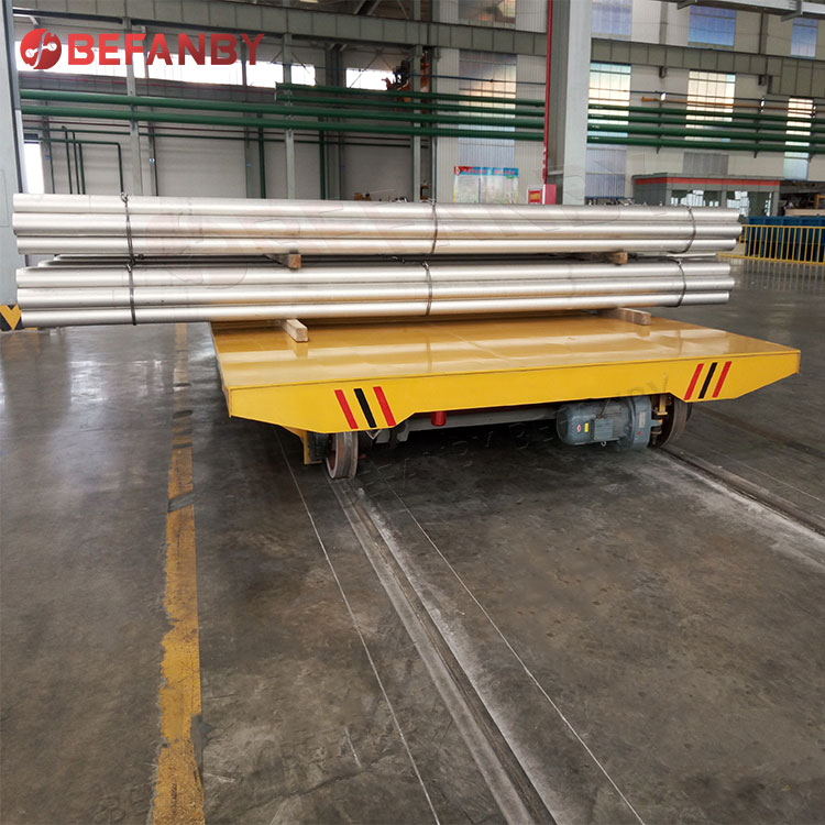 40 Ton Large Load Steel Pipe Rail Transfer Cart (2)