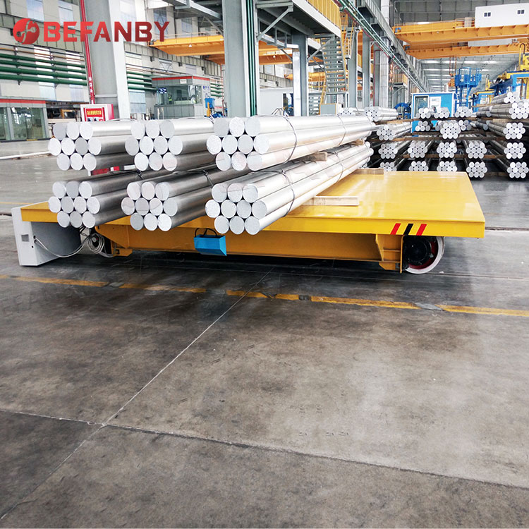 40 Ton Large Load Steel Pipe Rail Transfer Cart (5)